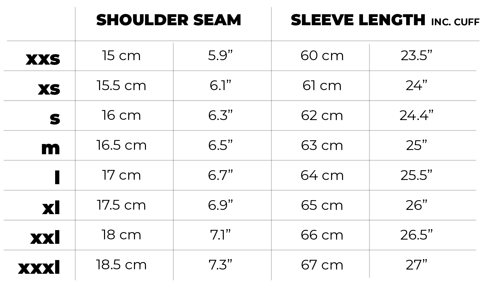 Size guide
